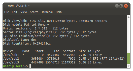 Using the command sudo fisk -l to list drives in terminal
